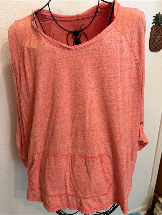 Sonoma Tops - 🍊🍊🍊BOGOHO🍊🍊🍊Sonoma Coral Scoop Neck Lightweight Pullover-1X